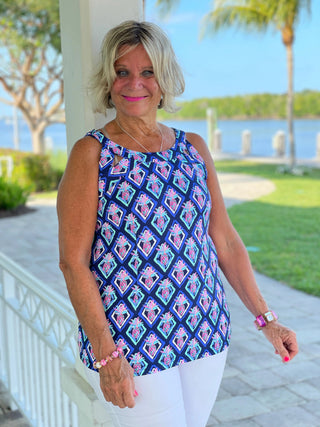 PINEAPPLE VACA HALTER TOP LULU-B