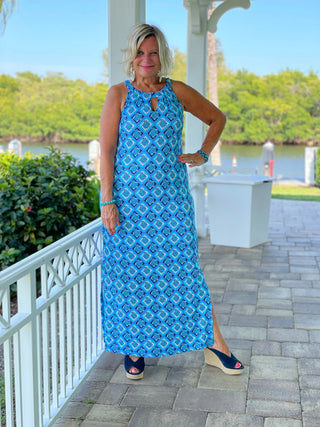 BAHAMA BLUE TURTLE KEYHOLE MAXI guy LULU-B