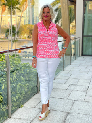 CANDY PINK SLEEVELESS ZIPPER LULU-B