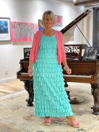 SEAFOAM CHA CHA MAXI DRESS LULU-B