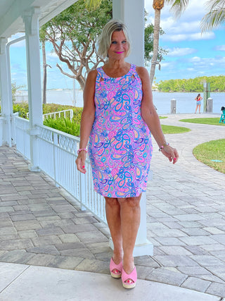 CAROLINA PAISLEY HALTER DRESS LULU-B