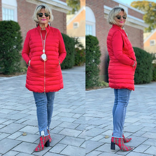 LULU-B RED PUFFER VEST LULU-B