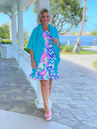 SECRET LOVE HEARTS HALTER RUFFLE LULU-B