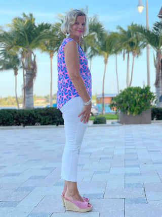 PINK STARFISH BEACH SLEEVELESS - Cathys Place