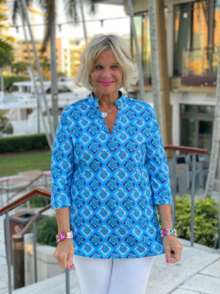 BAHAMA BLUE TUNIC LULU-B