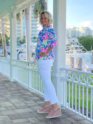 SECRET LOVE HEARTS RUFFLE TOP LULU-B