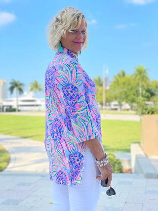 PINK PINEAPPLE TUNIC - Cathys Place