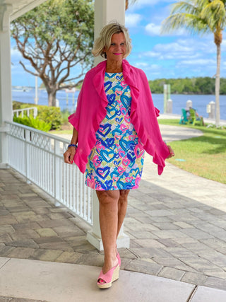 SECRET LOVE HEARTS SHIFT DRESS LULU-B