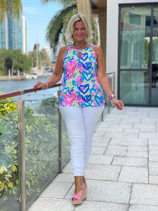 SECRET LOVE HEARTS KEYHOLE TOP LULU-B