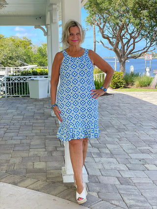 AQUA DIAMONDS HALTER RUFFLE LULU-B