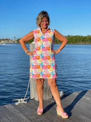 PALM BEACH GARDEN COLLAR DRESS - Cathys Place