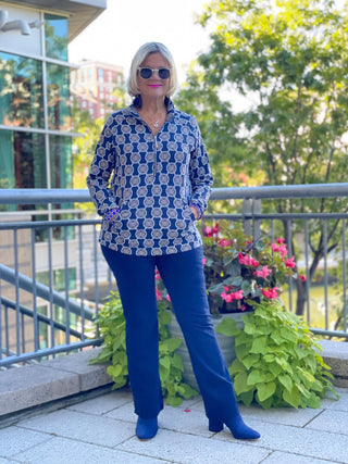 NAVY MEDALLION KANGAROO POCKET - Cathys Place