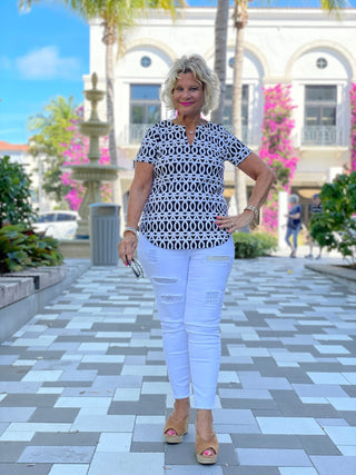 SANDBAR SHORT SLEEVE TOP - Cathys Place