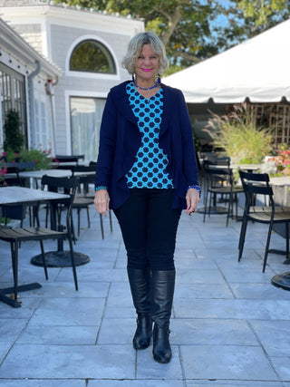 LULU-B NAVY CAROLINE DAY SWEATER LULU-B