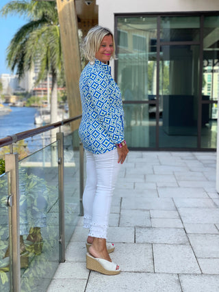 AQUA DIAMONDS FULL ZIPPER LULU-B