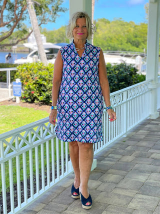 PINEAPPLE VACA COLLAR DRESS LULU-B