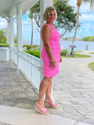 PINK DIAMONDS HALTER DRESS LULU-B