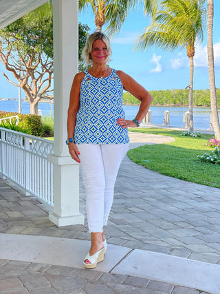 AQUA DIAMONDS HALTER TOP LULU-B