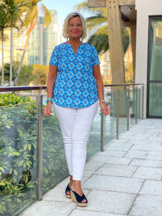 BAHAMA BLUE TURTLE SHORT SLEEVE LULU-B