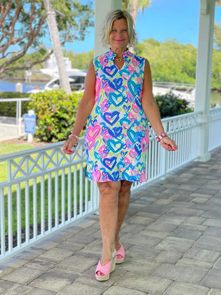 SECRET LOVE HEARTS COLLAR DRESS LULU-B