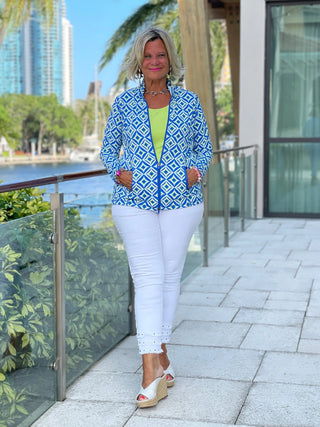 AQUA DIAMONDS FULL ZIPPER LULU-B