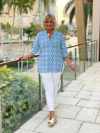 AQUA DIAMONDS TUNIC LULU-B