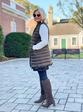 LULU-B OLIVE PUFFER VEST LULU-B