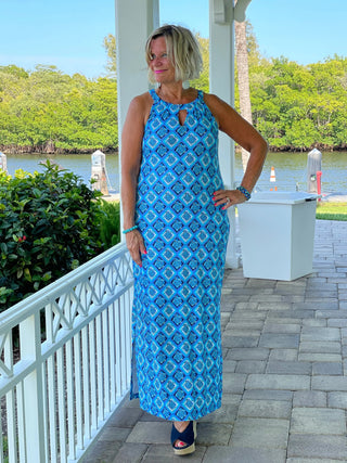BAHAMA BLUE TURTLE KEYHOLE MAXI guy LULU-B
