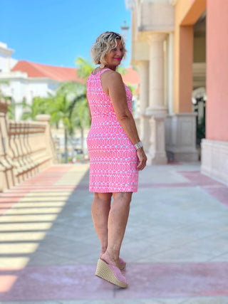 CANDY PINK KEYHOLE DRESS LULU-B