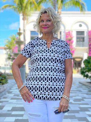 SANDBAR SHORT SLEEVE TOP - Cathys Place