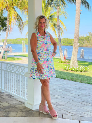 TIKI ESCAPE RUFFLE DRESS LULU-B