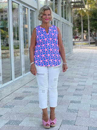 PINK STARFISH BEACH SLEEVELESS - Cathys Place
