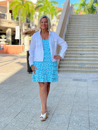 OCEAN MILE LAYERED RUFFLE DRESS - Cathys Place