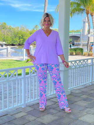 CAROLINA PAISLEY PALAZZO LULU-B
