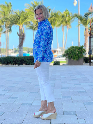 AQUA LANE ZIPPER TOP - Cathys Place