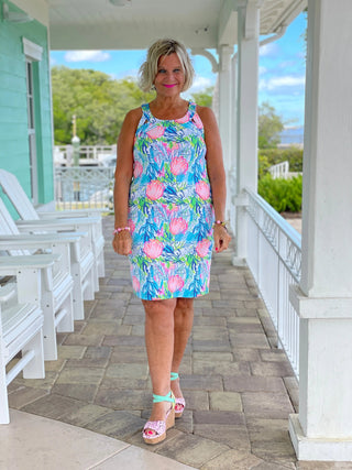 SEASHELL HALTER DRESS LULU-B