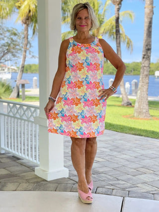 PALM BEACH GARDEN HALTER DRESS - Cathys Place