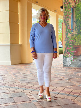 LIGHT PERRI SLEEVE V NECKi LULU-B