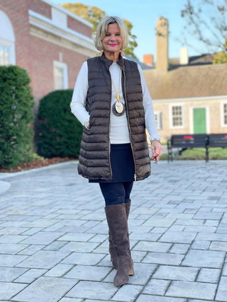 LULU-B OLIVE PUFFER VEST LULU-B