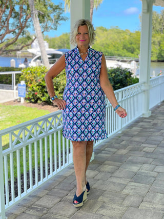 PINEAPPLE VACA COLLAR DRESS LULU-B