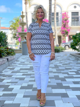 SANDBAR SHORT SLEEVE TOP - Cathys Place