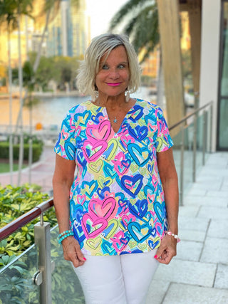 SECRET LOVE HEARTS SHORT SLEEVE LULU-B