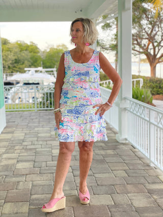 POST CARDS OF LOVE LAYERED RUFFLE DRESS - Cathys Place