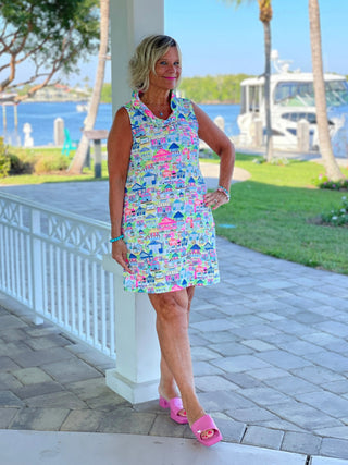 TIKI ESCAPE RUFFLE DRESS LULU-B