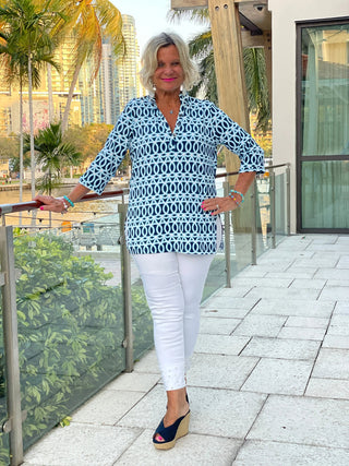 MELINA BLUE TUNIC - Cathys Place