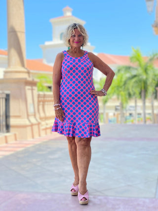 PINK SPADE HALTER RUFFLE LULU-B