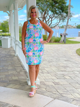 SEASHELL HALTER DRESS LULU-B