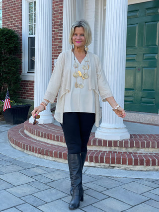 STONE  RUFFLE WRAP LULU-B