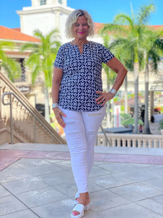 NAVY DAYS SHORT SLEEVE - Cathys Place