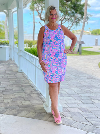 CAROLINA PAISLEY HALTER DRESS LULU-B